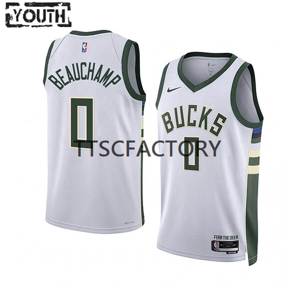 Milwaukee Bucks Trikot MarJon Beauchamp 0 Nike 2022-23 Association Edition Weiß Swingman - Kinder